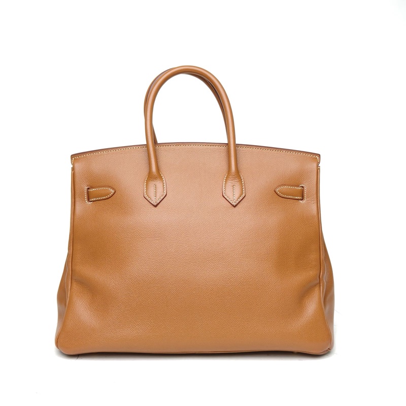 HERMES Birkin35金棕色Epsom皮框E金扣-2