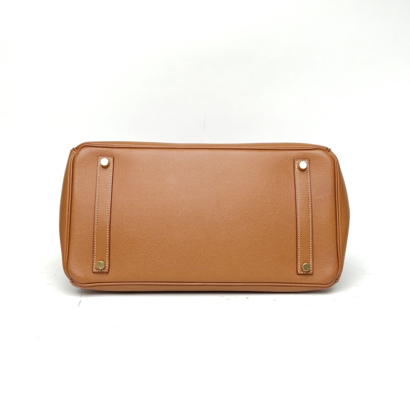 HERMES Birkin35金棕色Epsom皮框E金扣-3