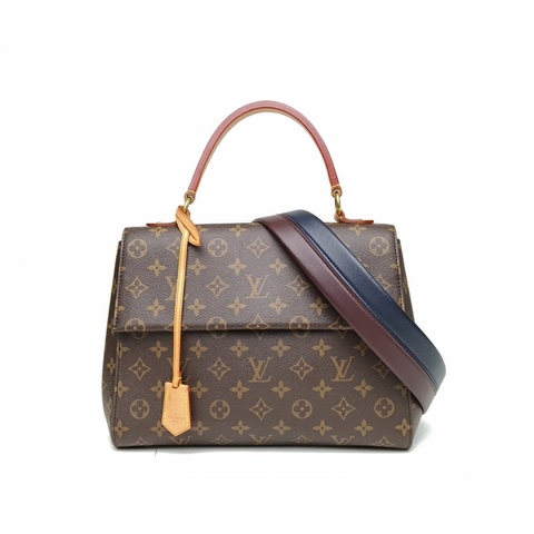 LOUIS VUITTON Cluny中號32老花PVC金扣2017