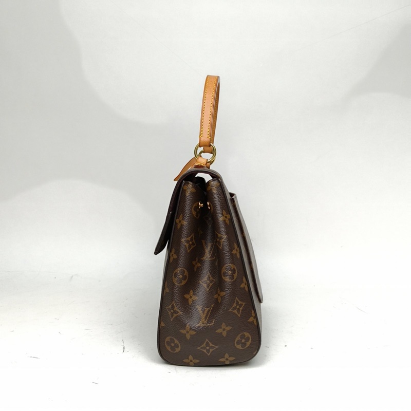 LOUIS VUITTON Cluny中號32老花PVC金扣2017-1