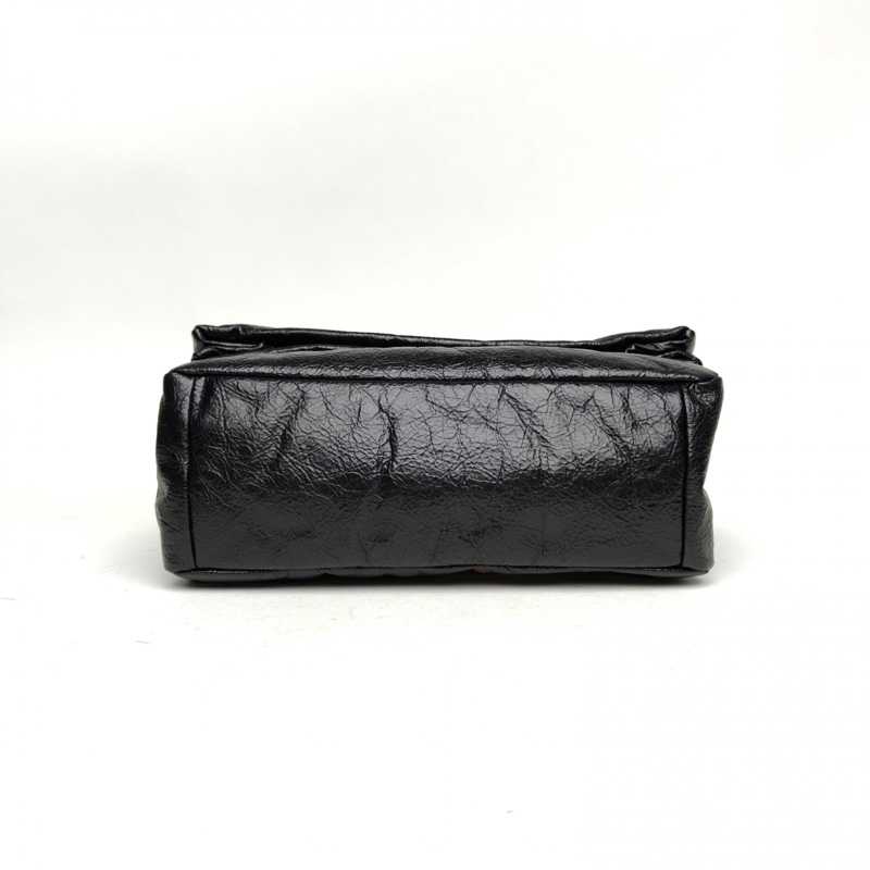 BALENCIAGA 黑色牛皮MonacoBBLOGO鏈條包-3