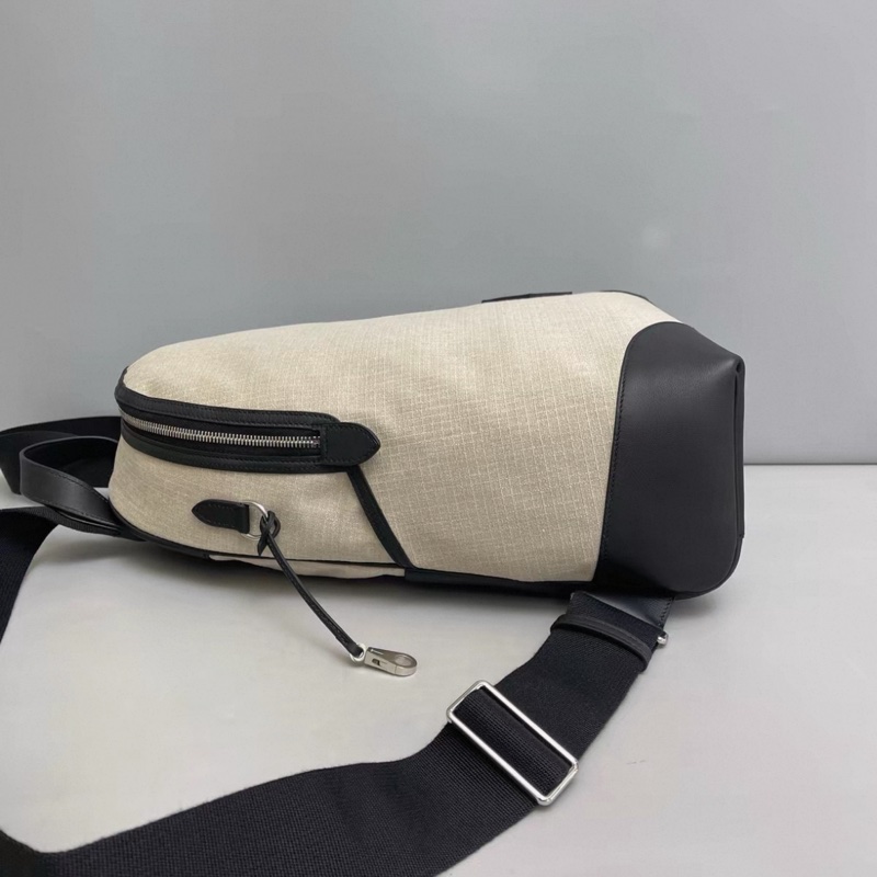 Hermes愛馬仕 allback帆布拼皮雙肩包-2