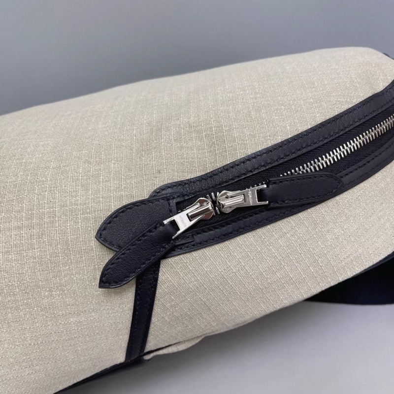 Hermes愛馬仕 allback帆布拼皮雙肩包-5