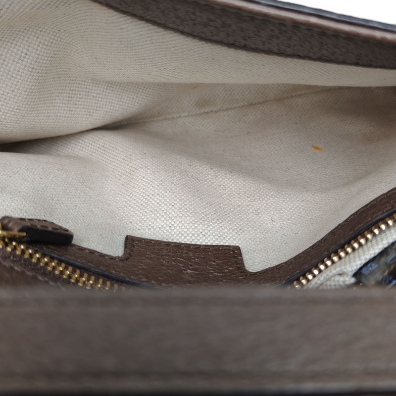 GUCCI 老花PVC金扣Blondie鏤空GG復古馬鞍包-4