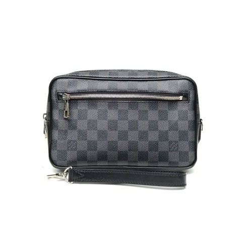 LOUIS VUITTON 黑棋格PVC2017kasai手拿包