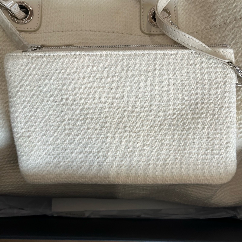 Chanel/香奈兒 沙灘包帆布包 芯片款 尺寸:55×11×34-9