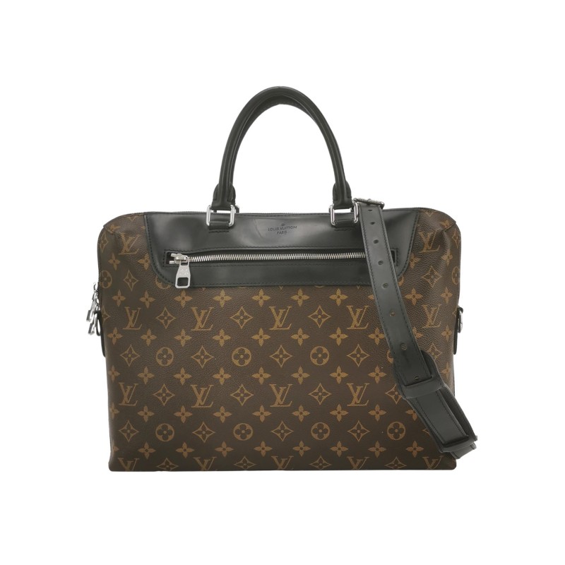 Louis Vuitton (LV) Porte Documents Jour牛皮老花拉鍊電腦公事包-0