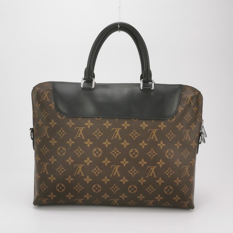 Louis Vuitton (LV) Porte Documents Jour牛皮老花拉鍊電腦公事包-3