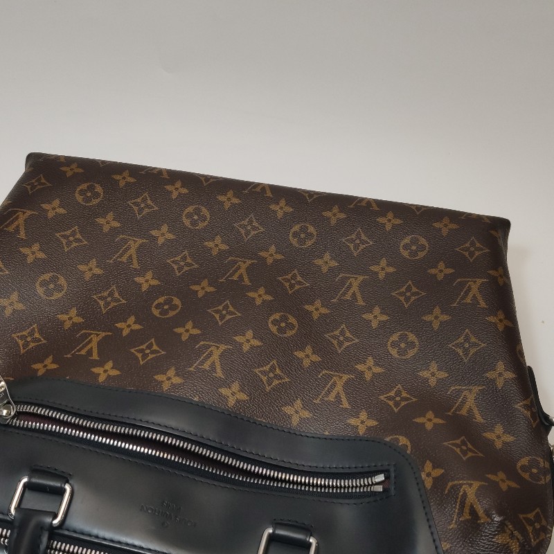 Louis Vuitton (LV) Porte Documents Jour牛皮老花拉鍊電腦公事包-21