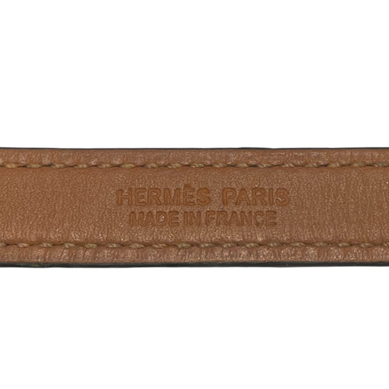 HERMES 愛馬仕 RIVALE 雙圈手環 皮革 黑色 銀釦 XS-8