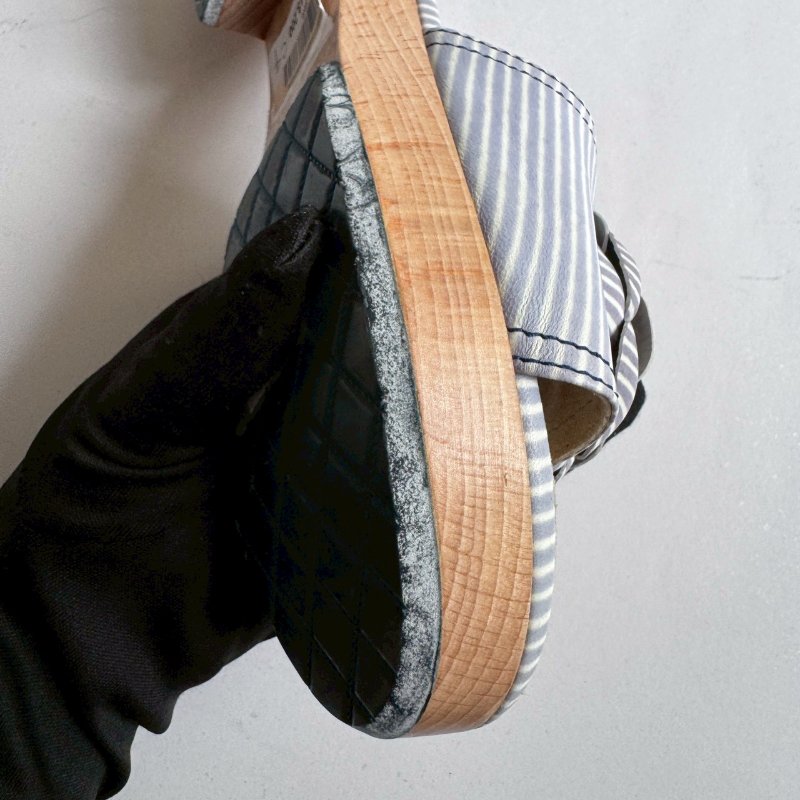 🤍清純款💙Chanel 藍白色山茶花低跟涼鞋38-17