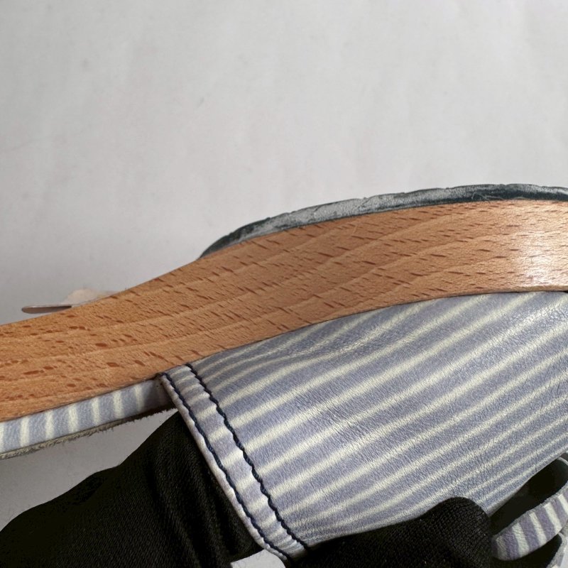 🤍清純款💙Chanel 藍白色山茶花低跟涼鞋38-20