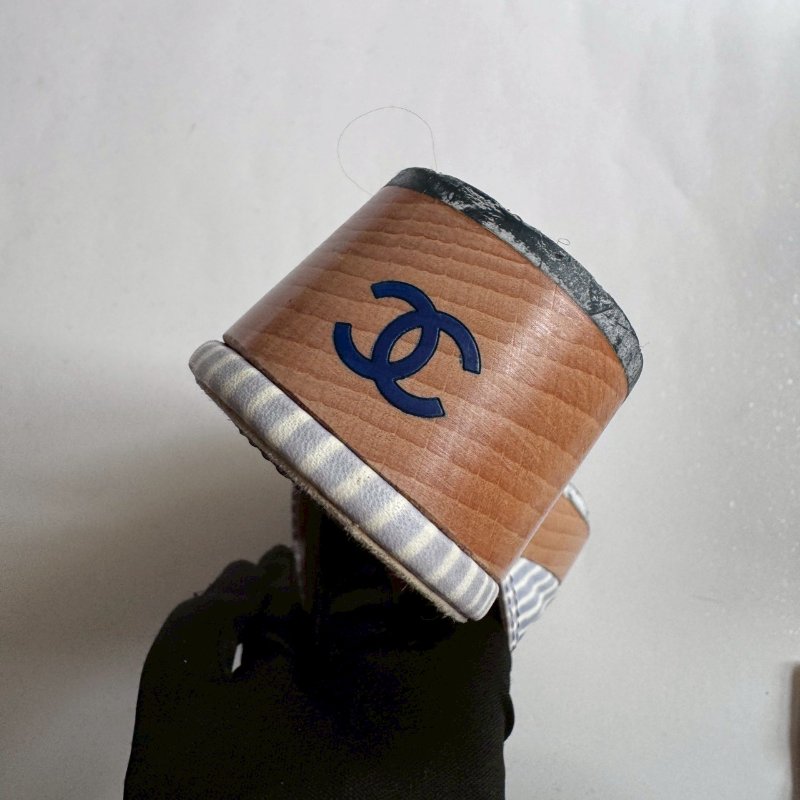 🤍清純款💙Chanel 藍白色山茶花低跟涼鞋38-22