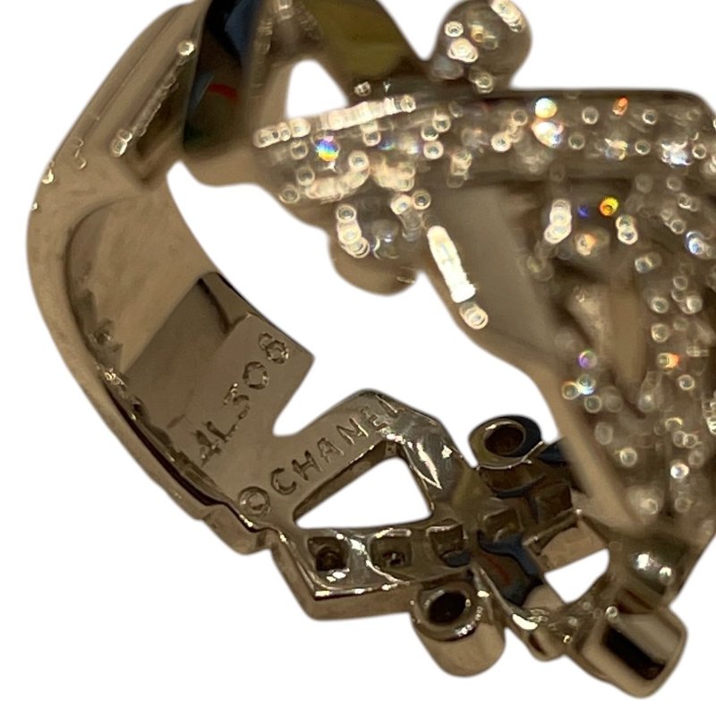 CHANEL 香奈兒 HUGS & KISSES 鑽石戒指 K18WG #50-9