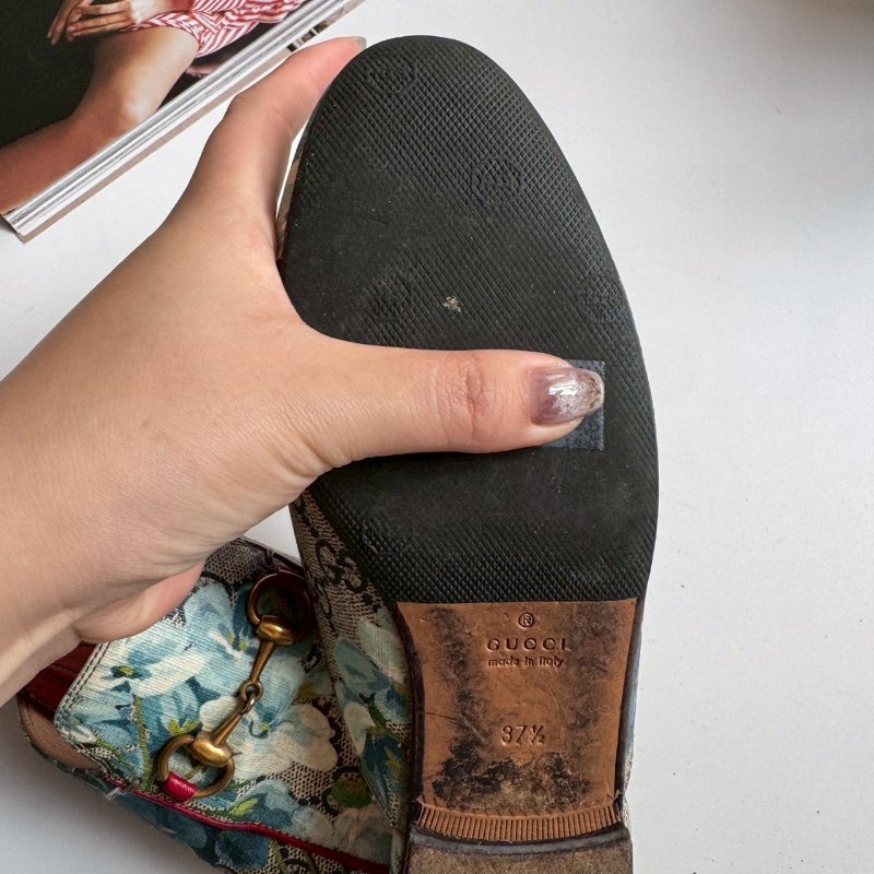 🎊辨識度超高 Gucci Princetown系列花卉穆勒鞋37.5-4