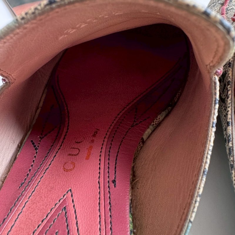 🎊辨識度超高 Gucci Princetown系列花卉穆勒鞋37.5-9