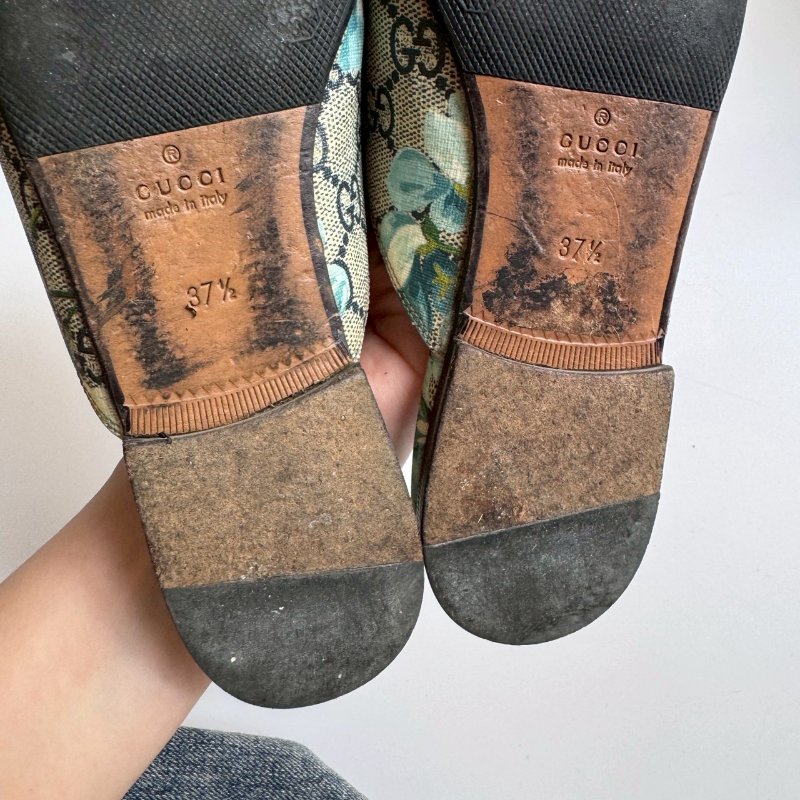 🎊辨識度超高 Gucci Princetown系列花卉穆勒鞋37.5-14