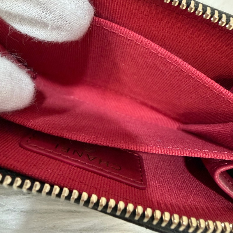 Chanel 19 AP0949 黑羊皮金扣短夾 短夾 零錢包 卡包 卡夾-28