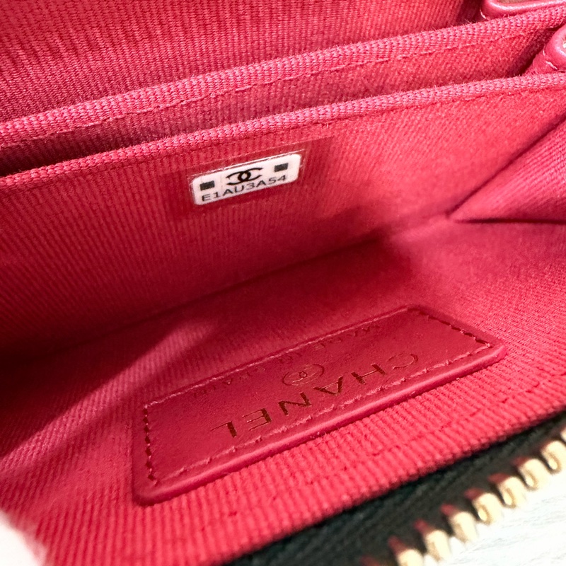 Chanel 19 AP0949 黑羊皮金扣短夾 短夾 零錢包 卡包 卡夾-29