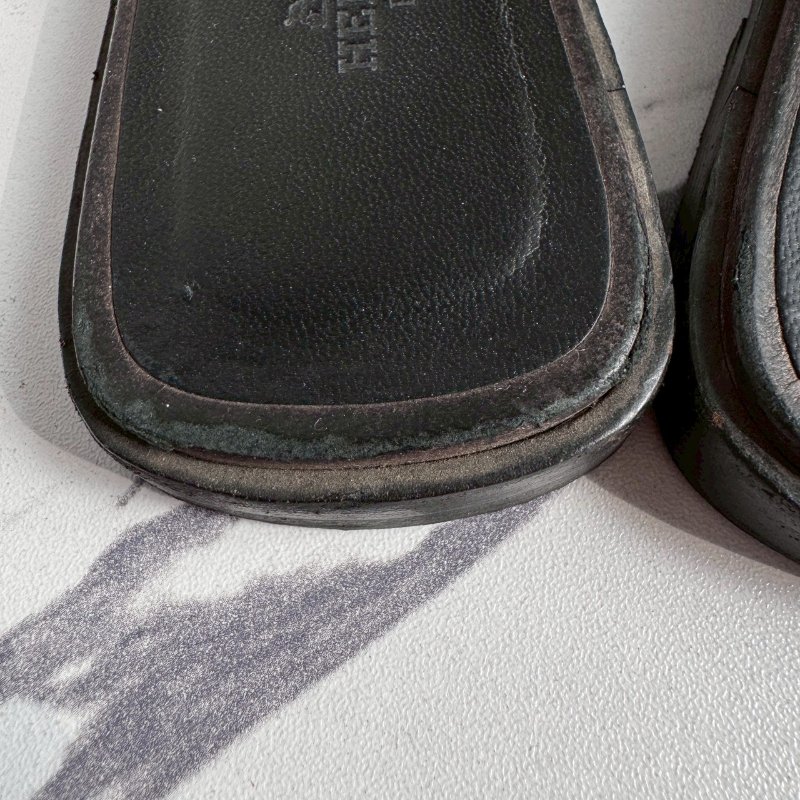 💖全網最低價 Hermes 香檳色真皮涼拖36.5-3