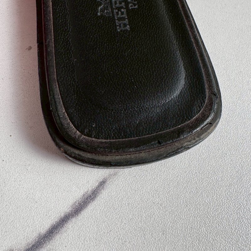 💖全網最低價 Hermes 香檳色真皮涼拖36.5-9