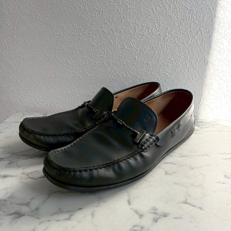 👟上班必買款 TODS 男生黑色樂福鞋-0