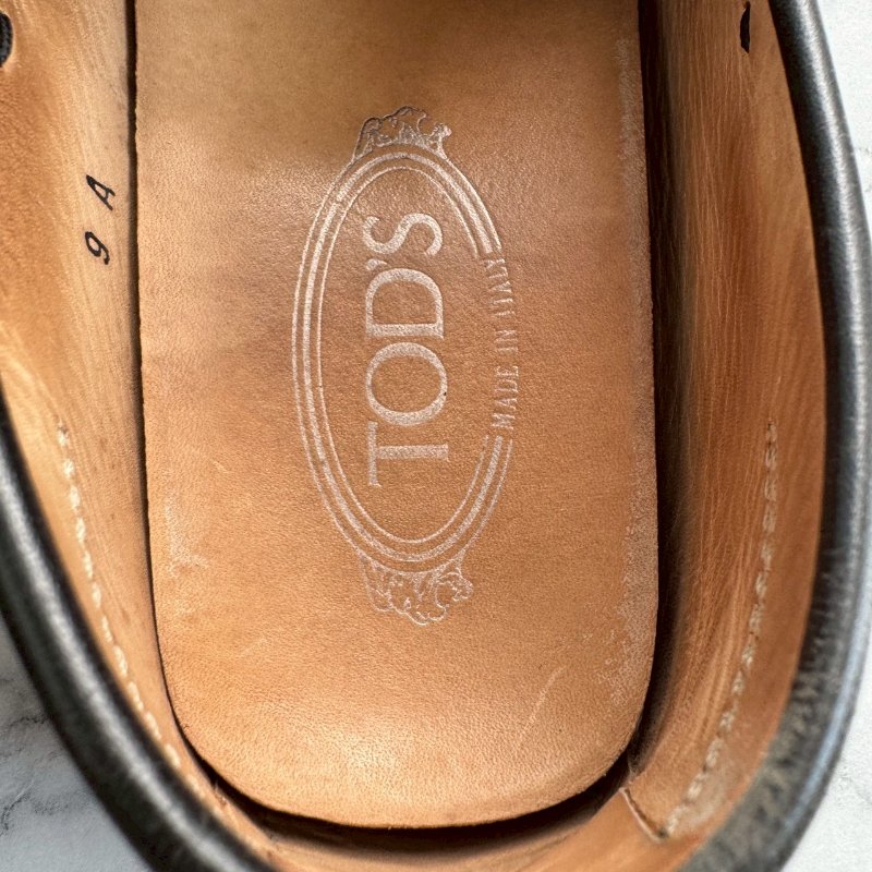 👟上班必買款 TODS 男生黑色樂福鞋-6