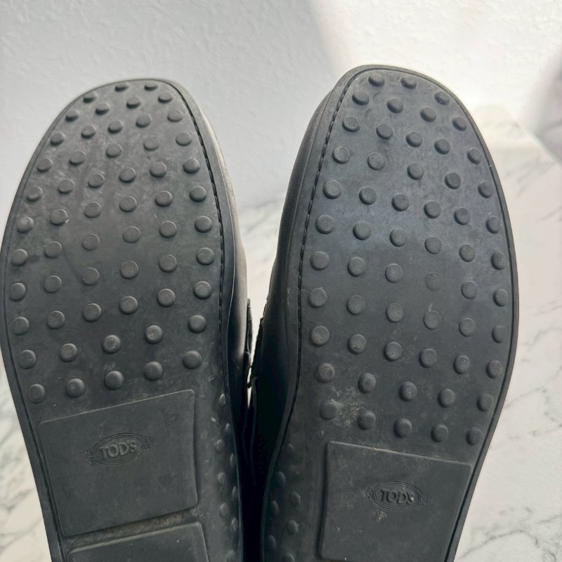 👟上班必買款 TODS 男生黑色樂福鞋-11