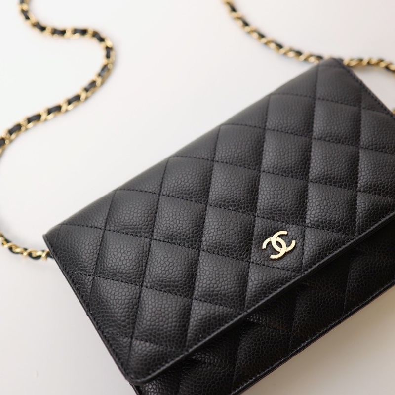 二手Chanel Woc 黑金牛/ 芯片款-4