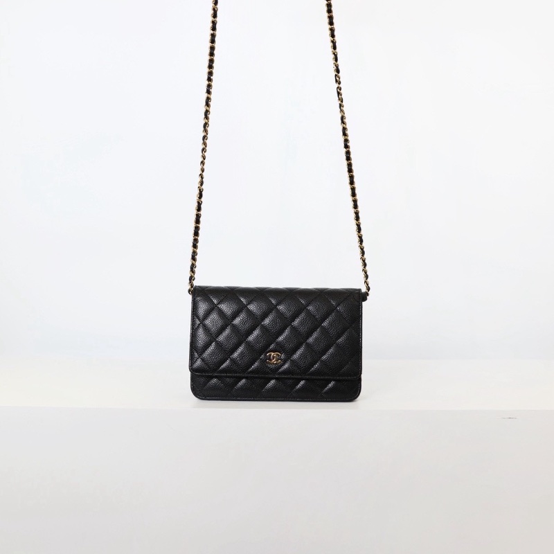 二手Chanel Woc 黑金牛/ 芯片款-5