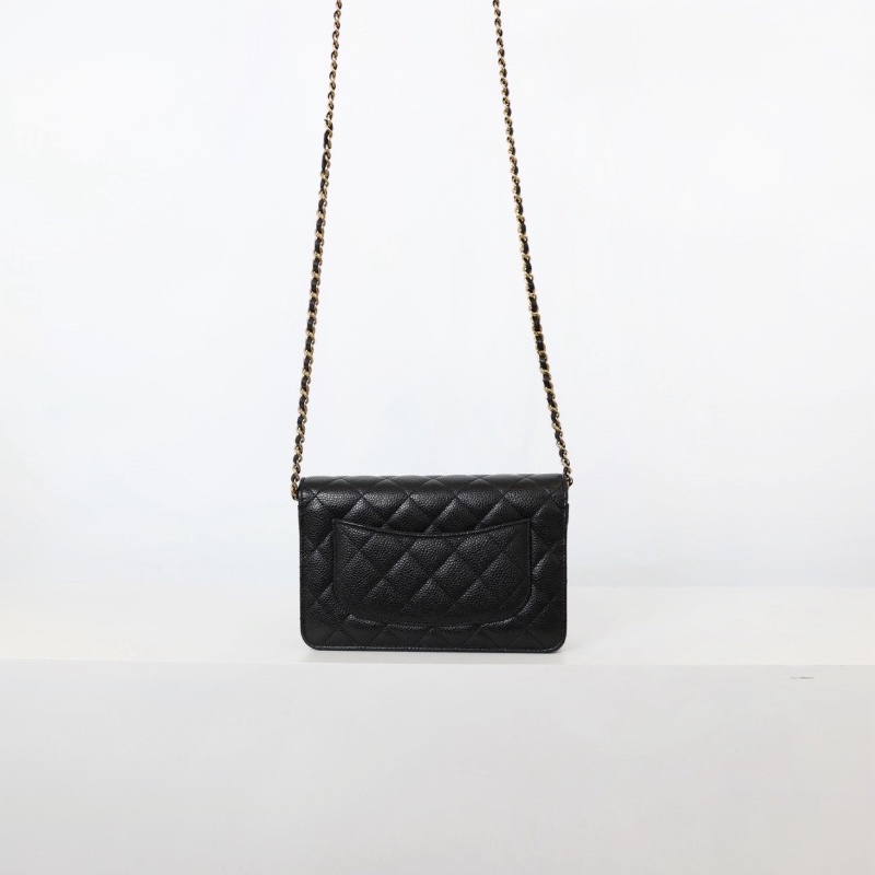 二手Chanel Woc 黑金牛/ 芯片款-7