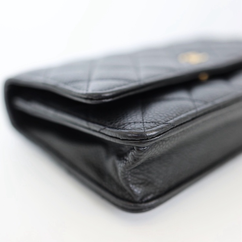 二手Chanel Woc 黑金牛/ 芯片款-9