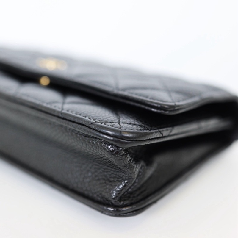 二手Chanel Woc 黑金牛/ 芯片款-10