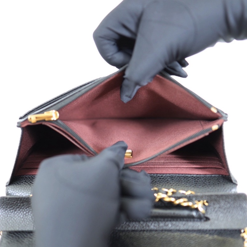 二手Chanel Woc 黑金牛/ 芯片款-13