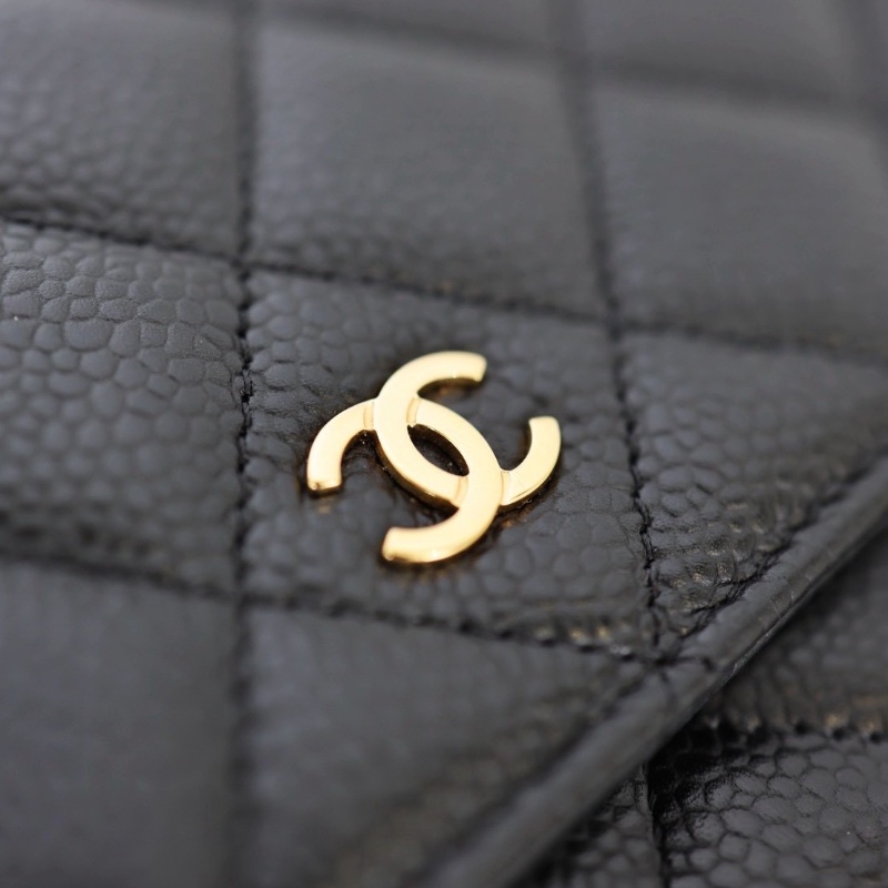 二手Chanel Woc 黑金牛/ 芯片款-14