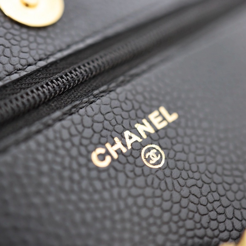 二手Chanel Woc 黑金牛/ 芯片款-17