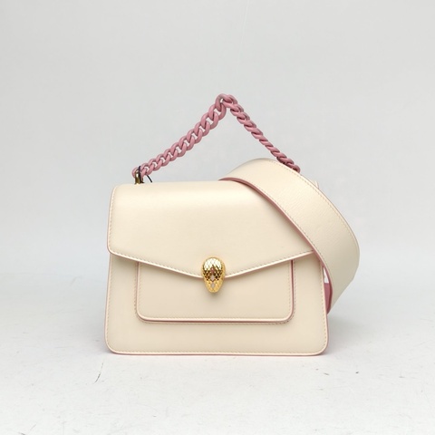 BVLGARI 拼色羊皮金扣SerpentiForever系列七夕限定款蛇頭包