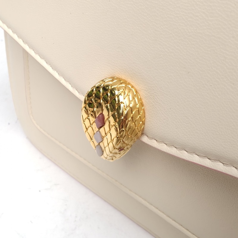 BVLGARI 拼色羊皮金扣SerpentiForever系列七夕限定款蛇頭包-5