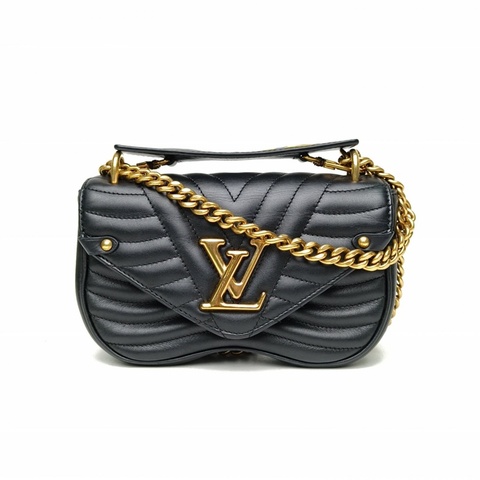 LOUIS VUITTON NewWave蜜臀包小號黑色牛皮金扣2019