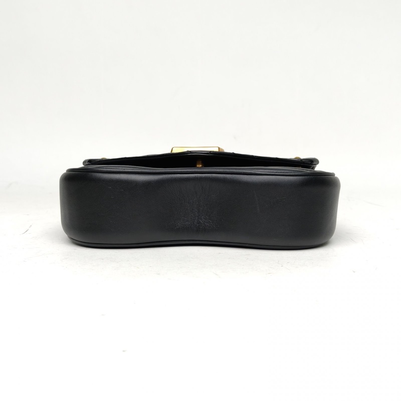 LOUIS VUITTON NewWave蜜臀包小號黑色牛皮金扣2019-3