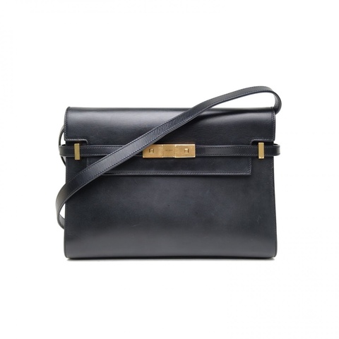 SAINT LAURENT MANHATTAN曼哈頓BOX中號牛皮金扣黑色