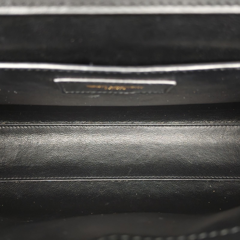 SAINT LAURENT MANHATTAN曼哈頓BOX中號牛皮金扣黑色-5