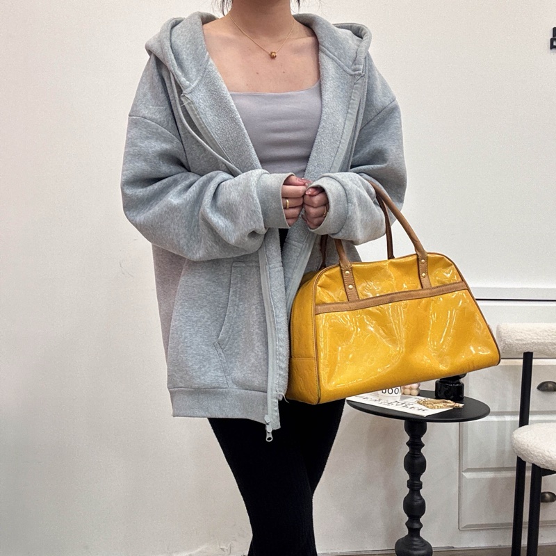 【赫蒂國際精品】Louis Vuitton路易威登 芥末黃漆皮系列 中古手提包 vintage-1