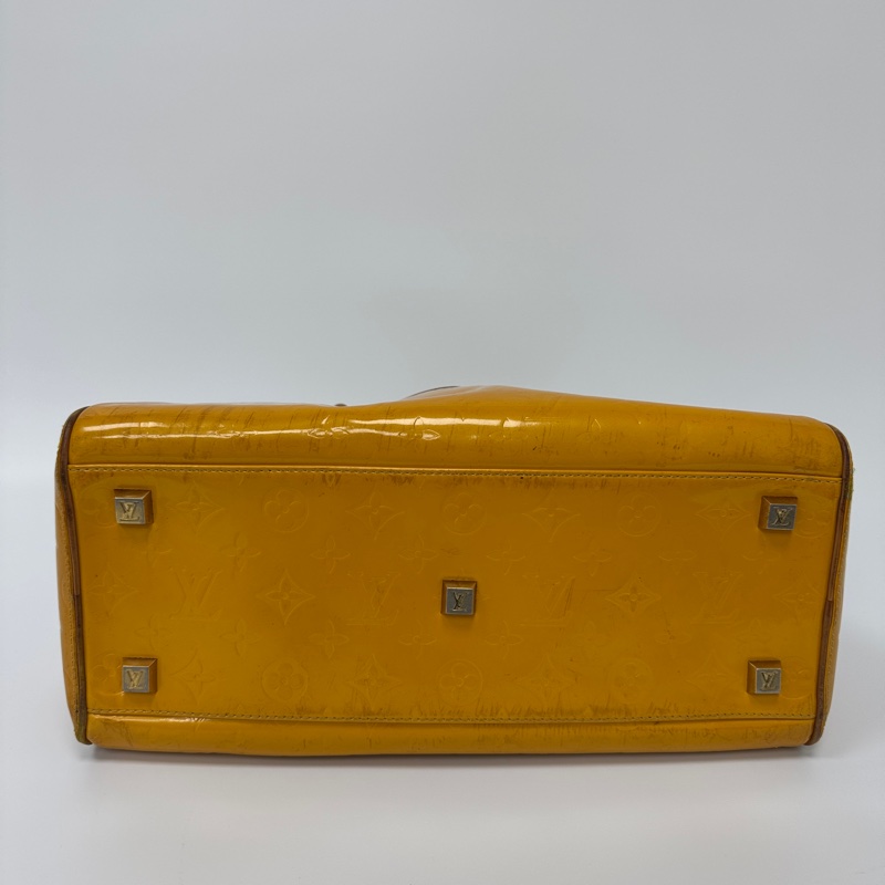 【赫蒂國際精品】Louis Vuitton路易威登 芥末黃漆皮系列 中古手提包 vintage-4
