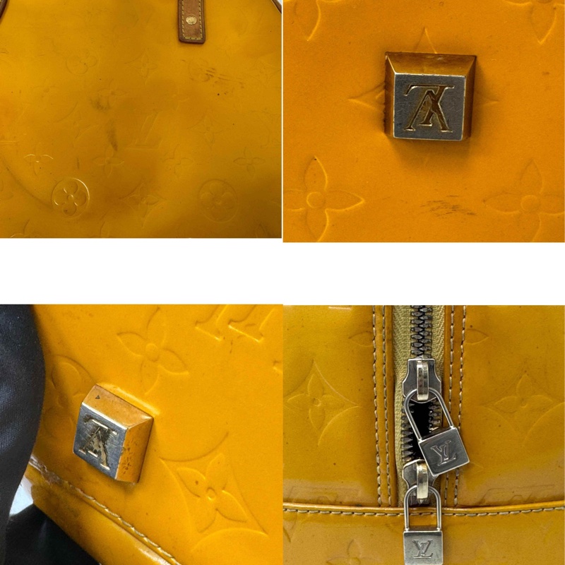 【赫蒂國際精品】Louis Vuitton路易威登 芥末黃漆皮系列 中古手提包 vintage-9