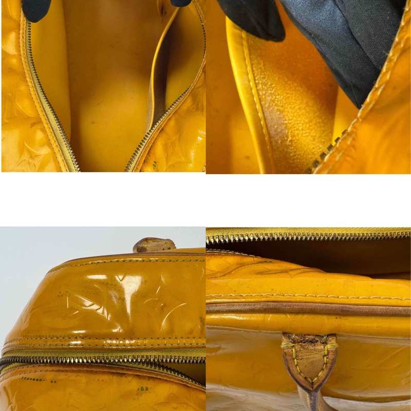 【赫蒂國際精品】Louis Vuitton路易威登 芥末黃漆皮系列 中古手提包 vintage-10