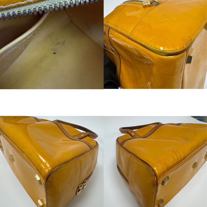 【赫蒂國際精品】Louis Vuitton路易威登 芥末黃漆皮系列 中古手提包 vintage-11