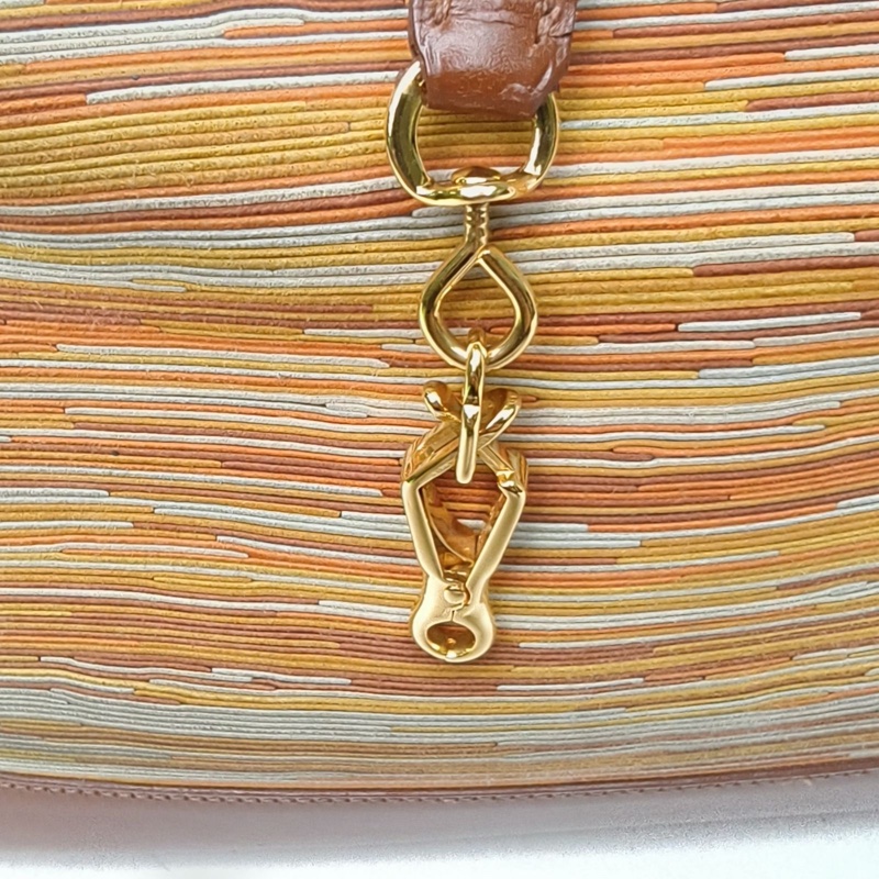 HERMES Trim3134黃褐色Vibrato羊切皮框F金扣-4