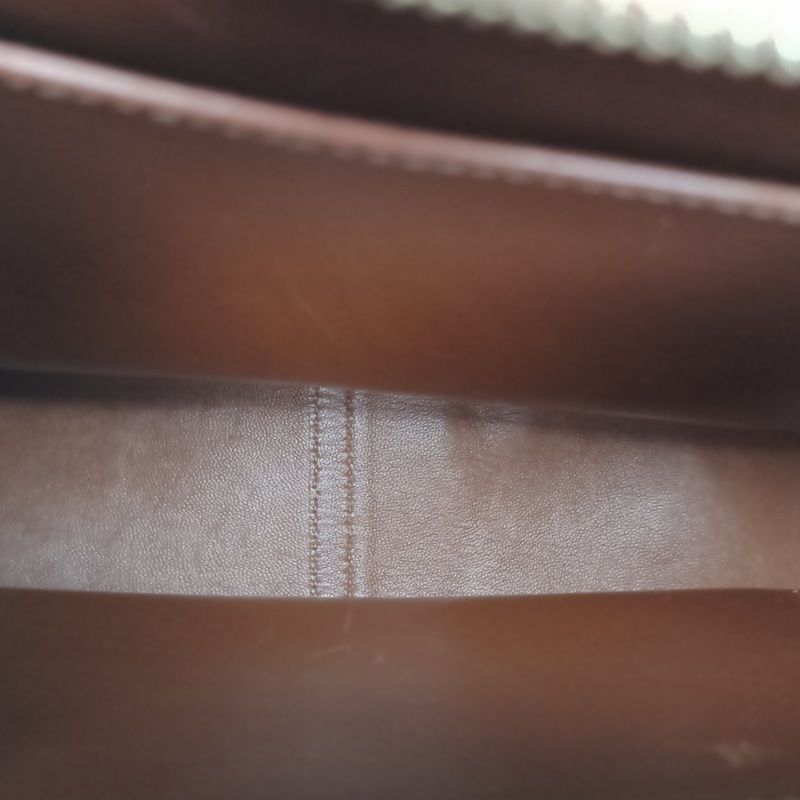 HERMES Trim3134黃褐色Vibrato羊切皮框F金扣-5