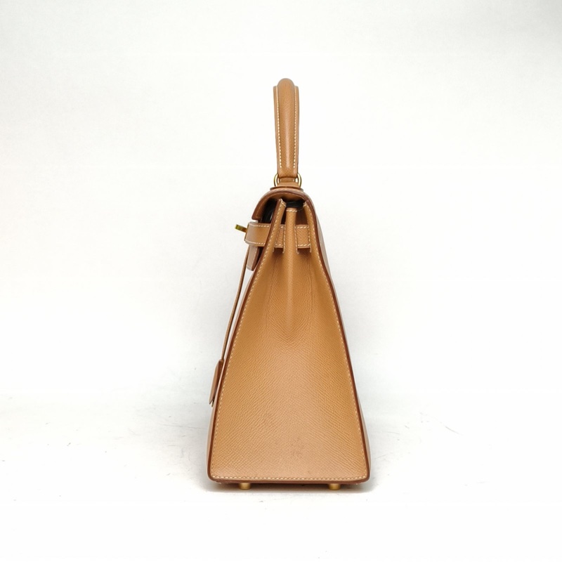 HERMES Kelly282S芝麻色Epsom皮圈X金扣-1